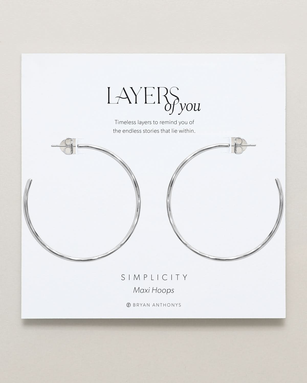 Simplicity Maxi Hoop Earrings by Bryan Anthonys at Shirley Shoppe