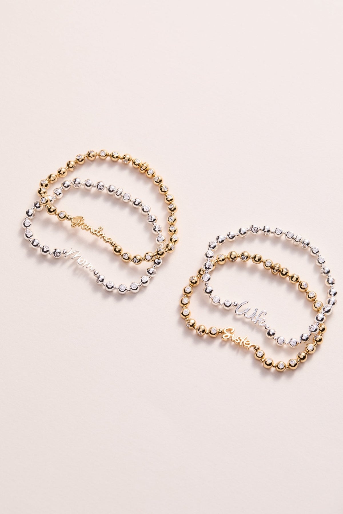 Sister Elongated Crystal Stretch Bracelet by ALEX AND ANI at Shirley Shoppe
