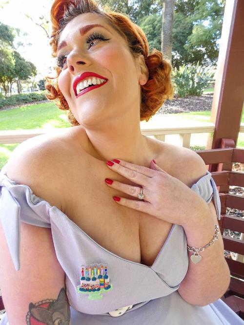 "Slice, Slice Baby" Birthday Cake Brooch by Lipstick & Chrome x Club Eggie — Vintage Birthday Acrylic Pin