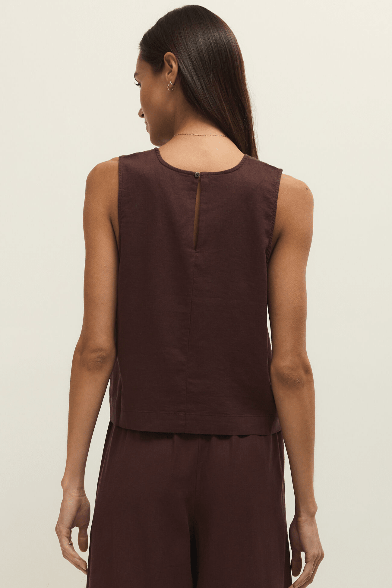 Sloane Linen Cropped Tank by z supply at Shirley Shoppe