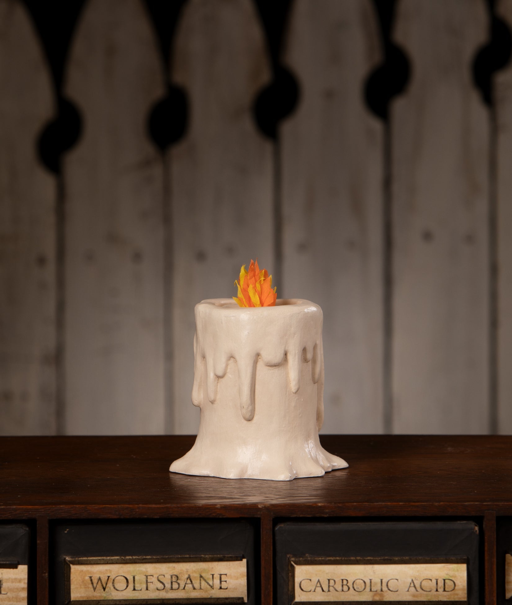 Small Flam'in Candle Luminary | Halloween Decor | Bethany Lowe by Quirks! at Shirley Shoppe