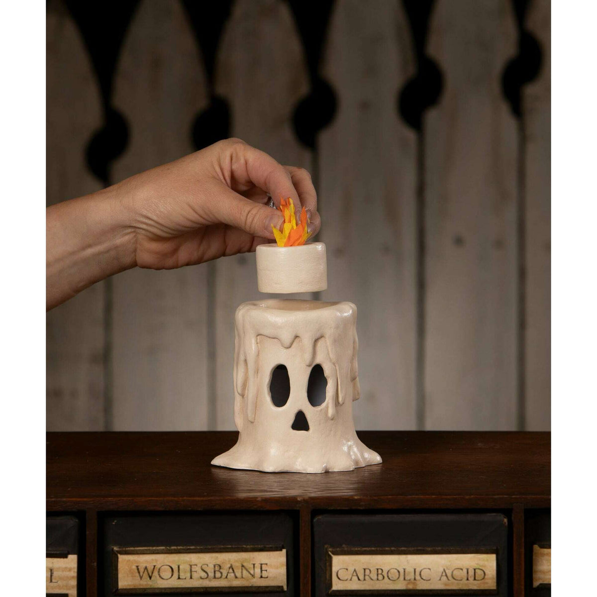 Small Flam'in Candle Luminary Halloween Decor by Bethany Lowe Designs