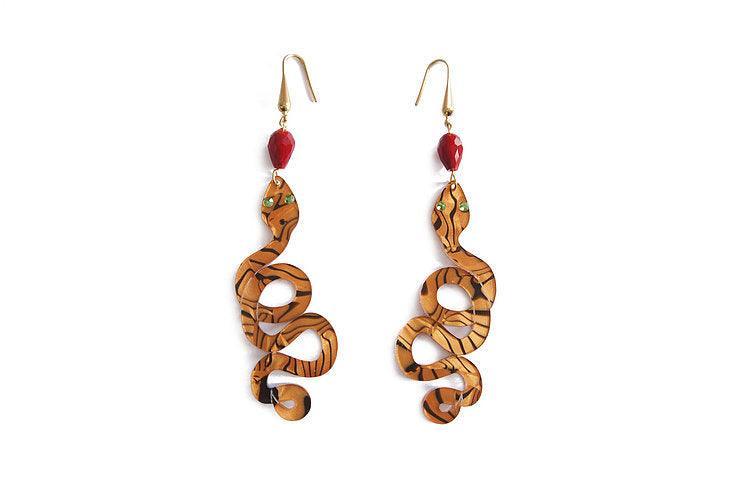 Snake Earrings Halloween Brooch by Laliblue by Quirks! at Shirley Shoppe
