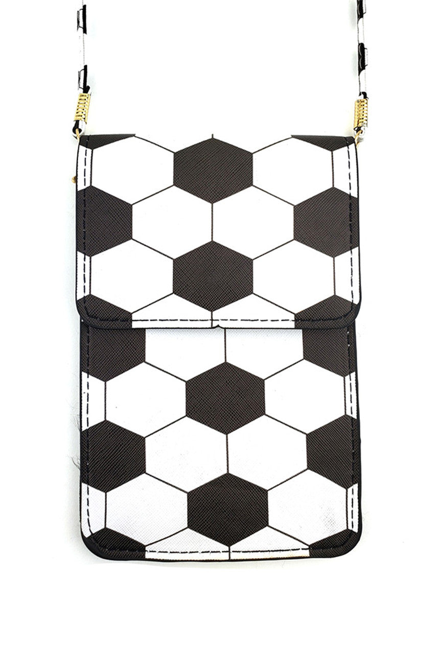 Soccer Cellphone Crossbody with Clear Window