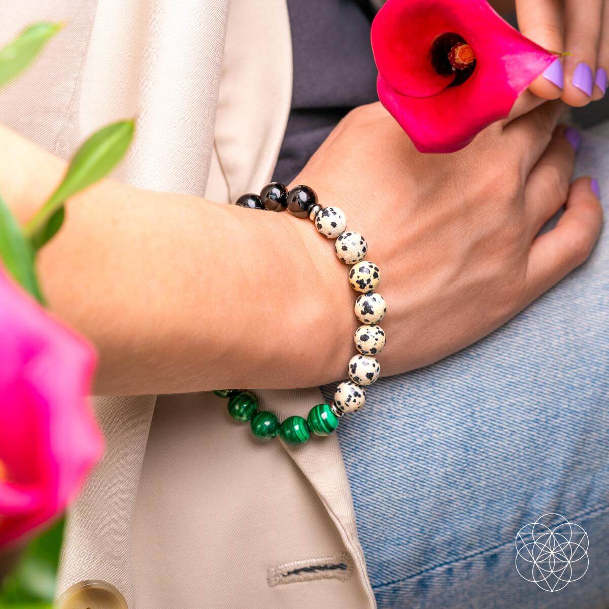 Soul Reset: Dalmatian Jasper Bracelet of Healing by Conscious Items at Shirley Shoppe