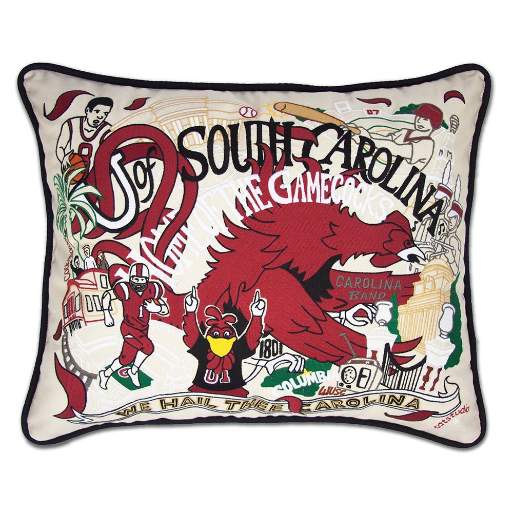 South Carolina, University of Collegiate Hand - Embroidered Pillow by Quirks! at Shirley Shoppe