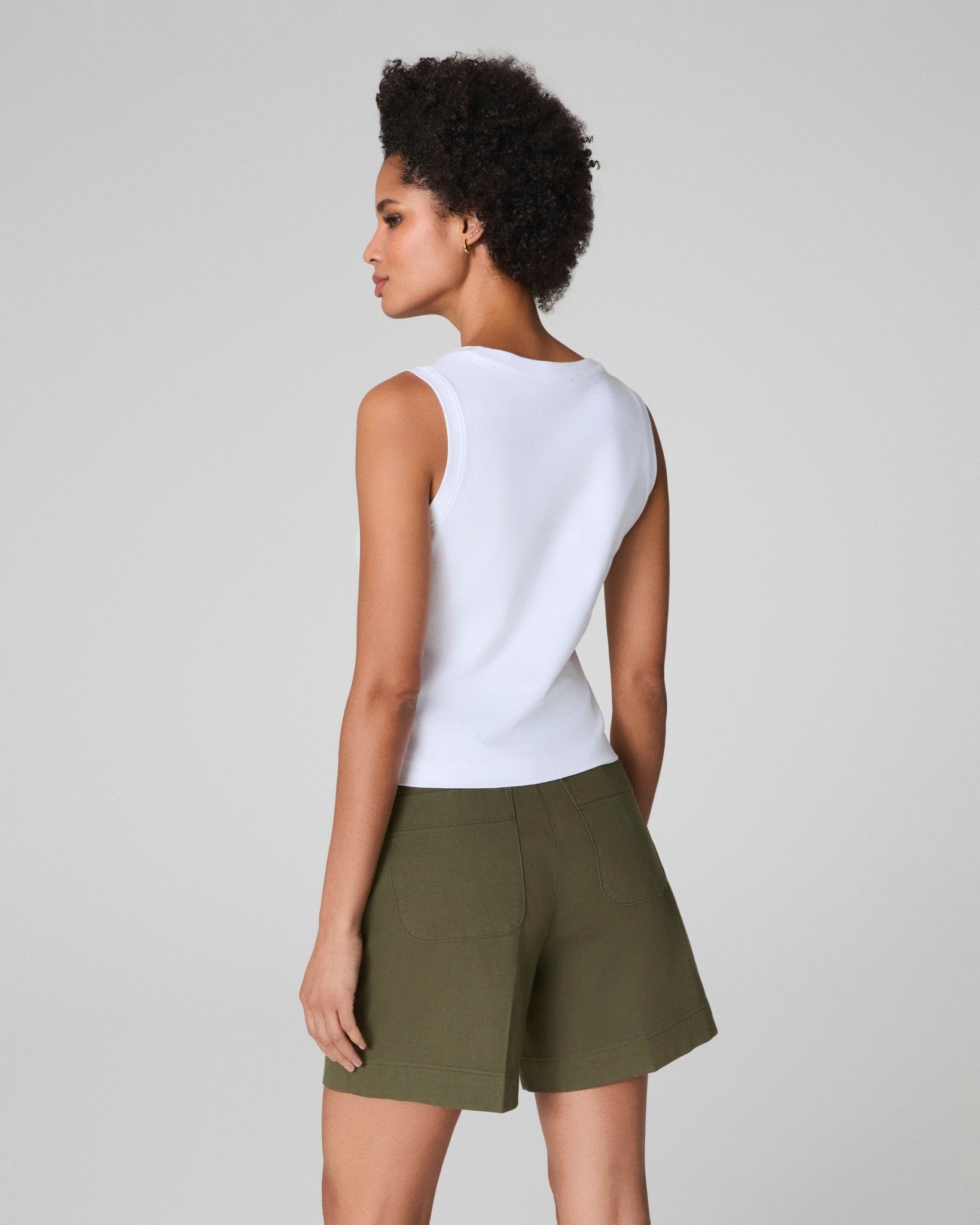 SPANX® Cotton Crewneck Tank | Classic White by Spanx at Shirley Shoppe
