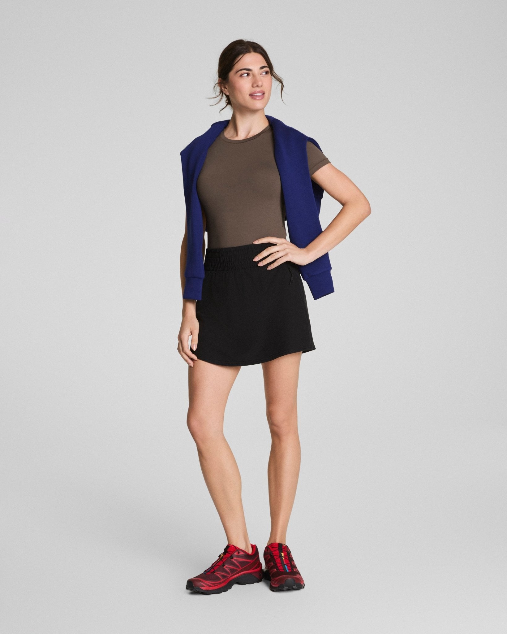 SPANX® On the Move Mini Skort, 4" | Very Black by Spanx at Shirley Shoppe