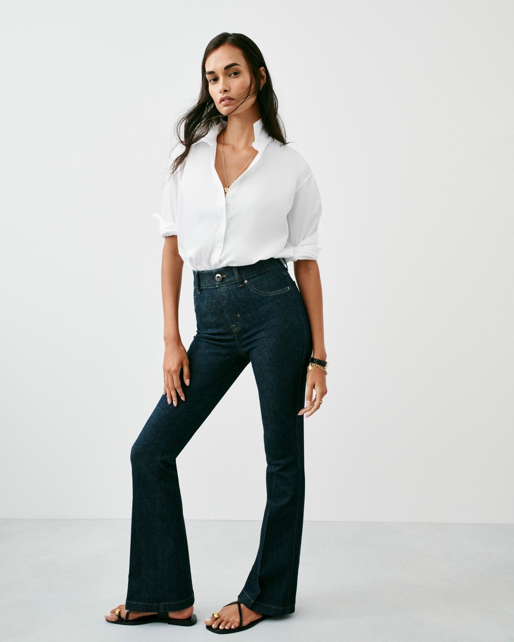 SPANXshape™ Original EveryWear Flare Jeans | Raw Indigo by Spanx at Shirley Shoppe