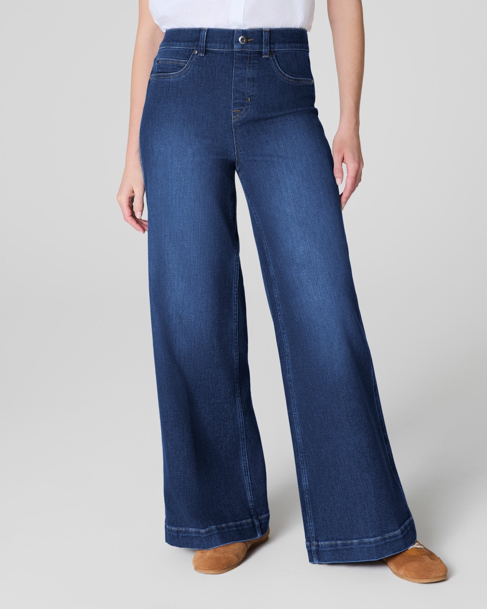SPANXshape™ Original EveryWear Wide Leg Jeans | Authentic Blue by Spanx at Shirley Shoppe