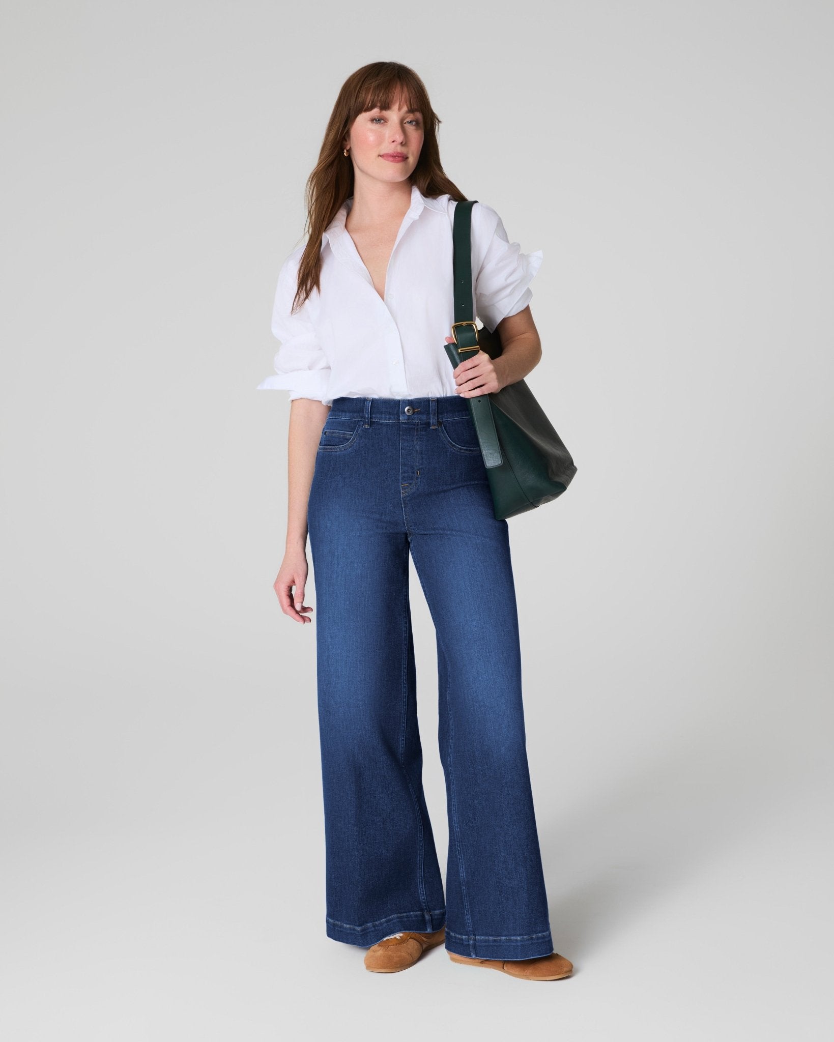 SPANXshape™ Original EveryWear Wide Leg Jeans | Authentic Blue by Spanx at Shirley Shoppe