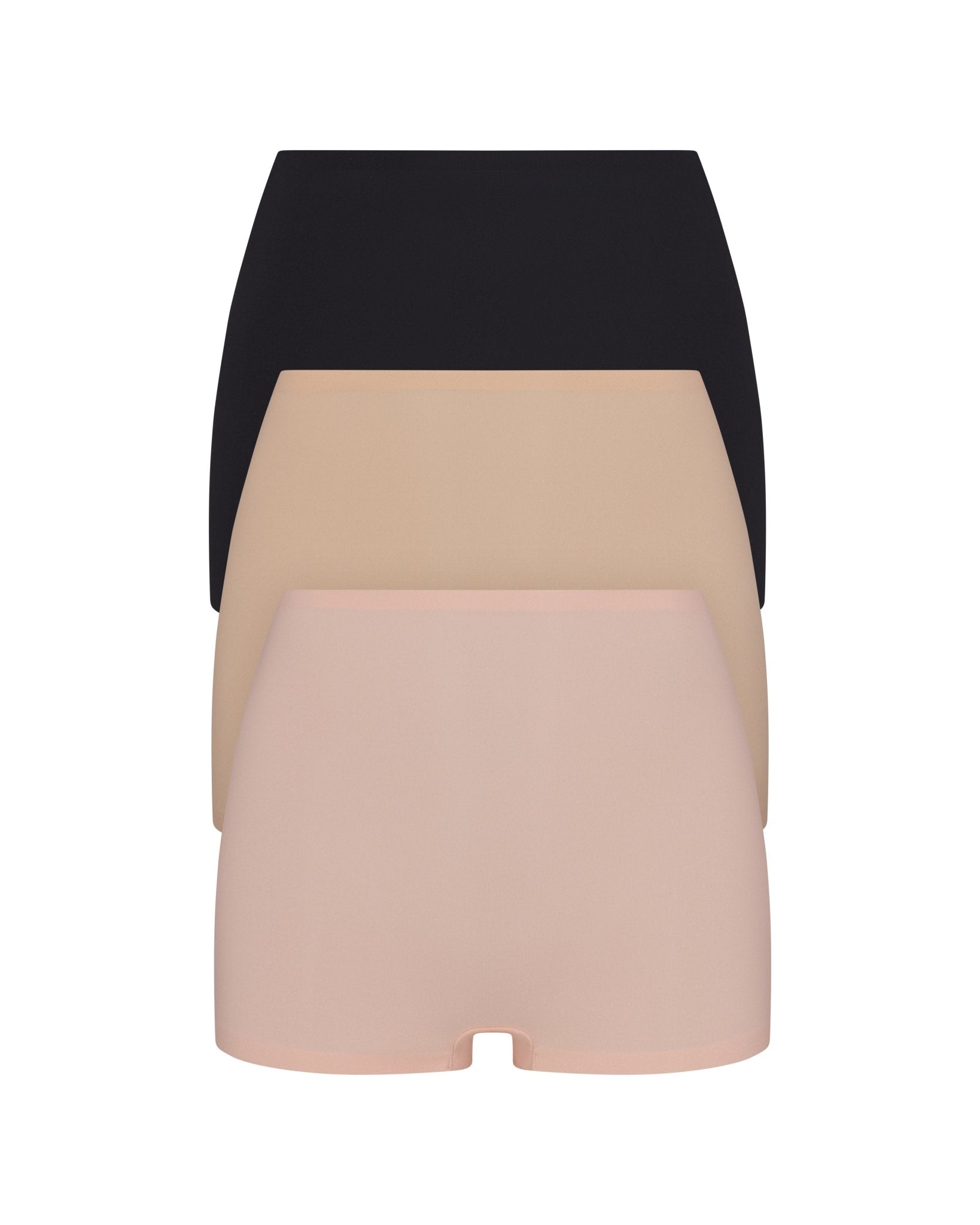 SPANXsmooth™ Fit - To - You Boyshort 3 - Pack Box | Very Black/Toasted Oatmeal/Vintage Rose by Spanx at Shirley Shoppe