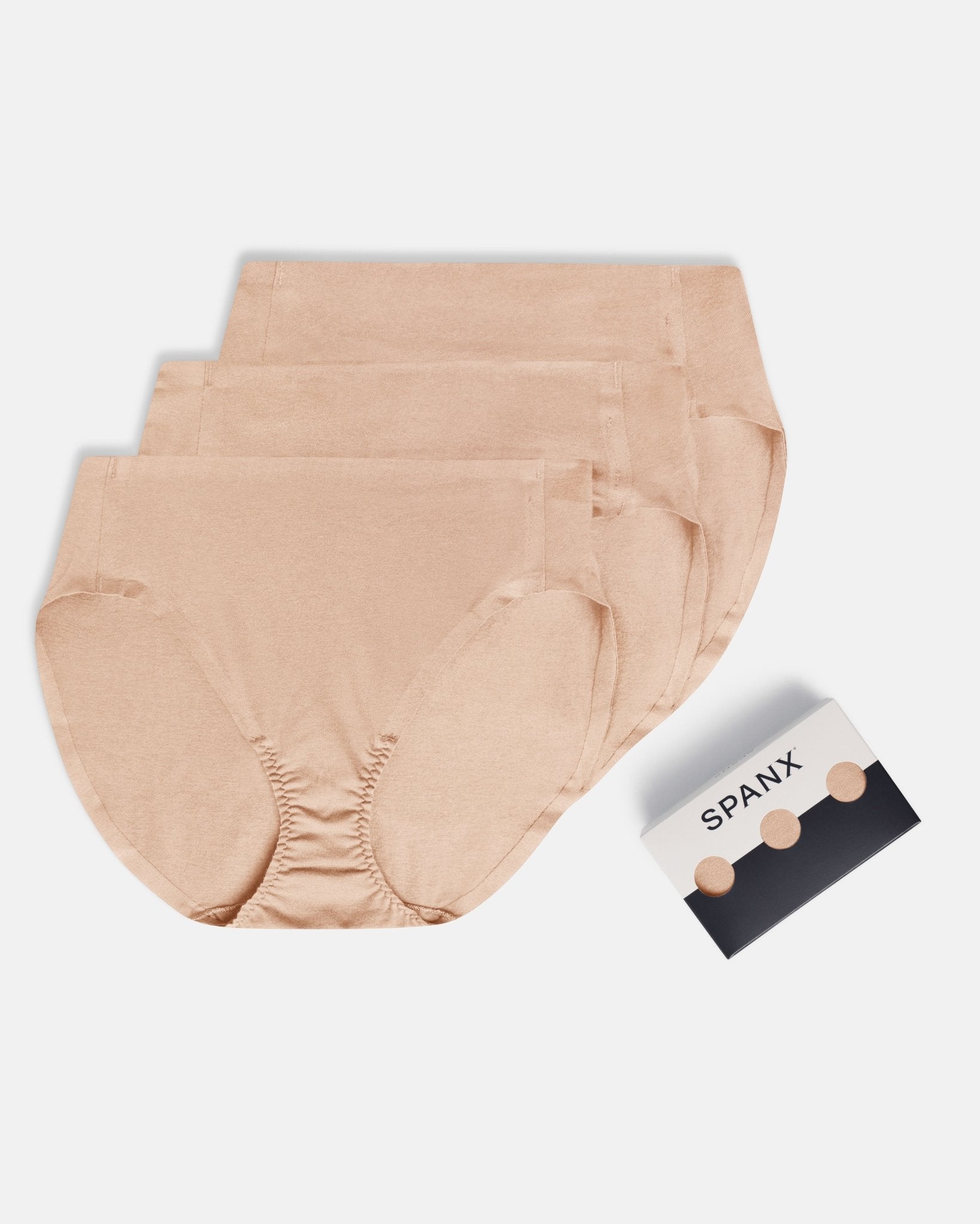 SPANXsmooth™ Fit - To - You Supima® Cotton Brief 3 - Pack | Toasted Oatmeal by Spanx at Shirley Shoppe