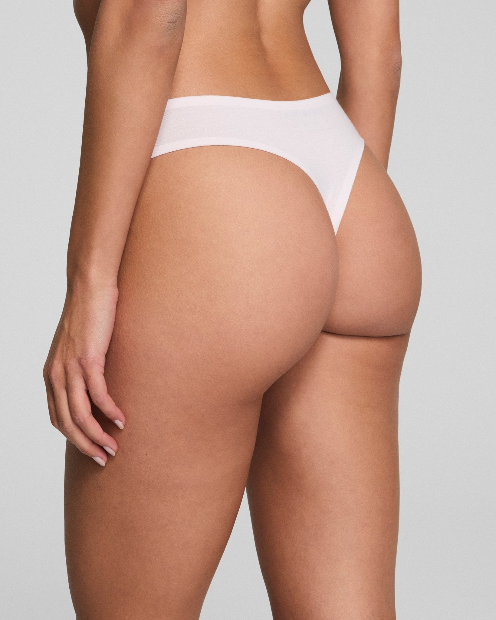 SPANXsmooth™ Fit - To - You Supima® Cotton Thong 3 - Pack | Pink Blossom/Daffodil/Petunia by Spanx at Shirley Shoppe