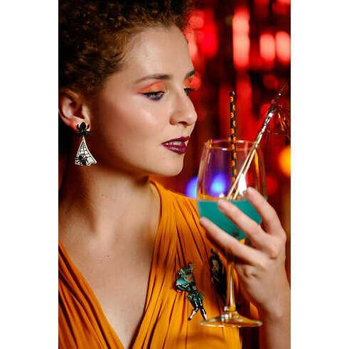 Spider Web Earrings by Laliblue