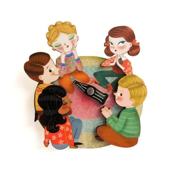 Spin the Bottle Game Brooch by Laliblue by Quirks! at Shirley Shoppe