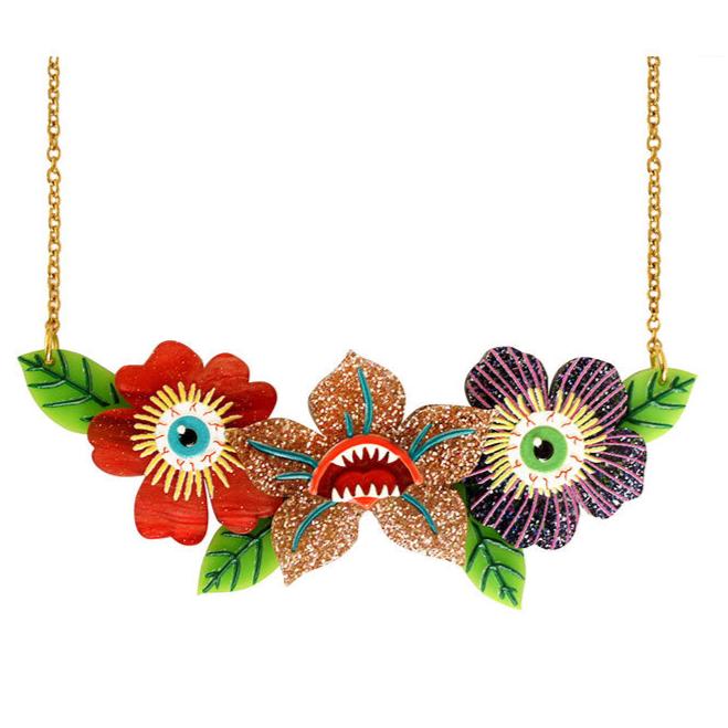 Spooky Flowers Necklace by Laliblue by Quirks! at Shirley Shoppe