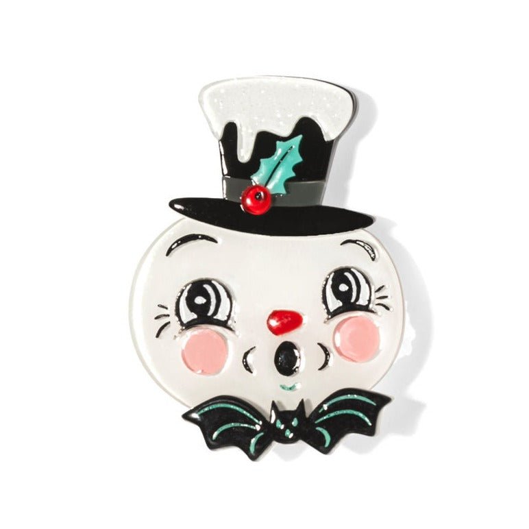 Spooky Frosty Spookmas Mini Brooch by Lipstick & Chrome x Johanna Parker by Quirks! at Shirley Shoppe