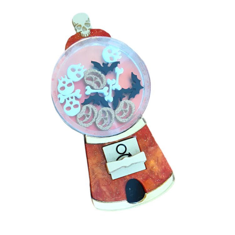 Spooky Sweet Gumball Machine Brooch by Cherryloco Jewellery by Quirks! at Shirley Shoppe
