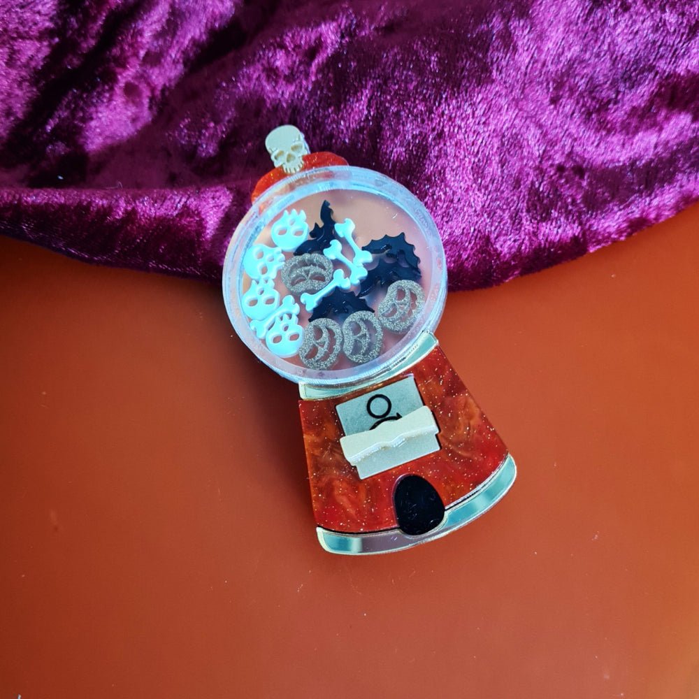 Spooky Sweet Gumball Machine Brooch by Cherryloco Jewellery by Quirks! at Shirley Shoppe