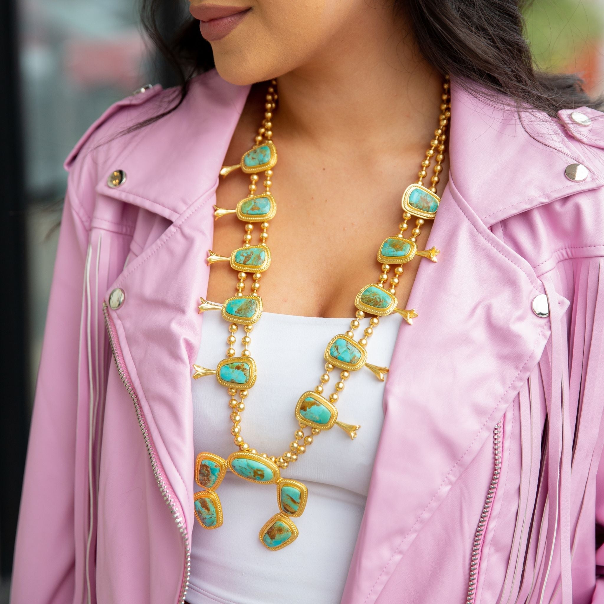 Squash Blossom Necklace by Christina Greene at Shirley Shoppe