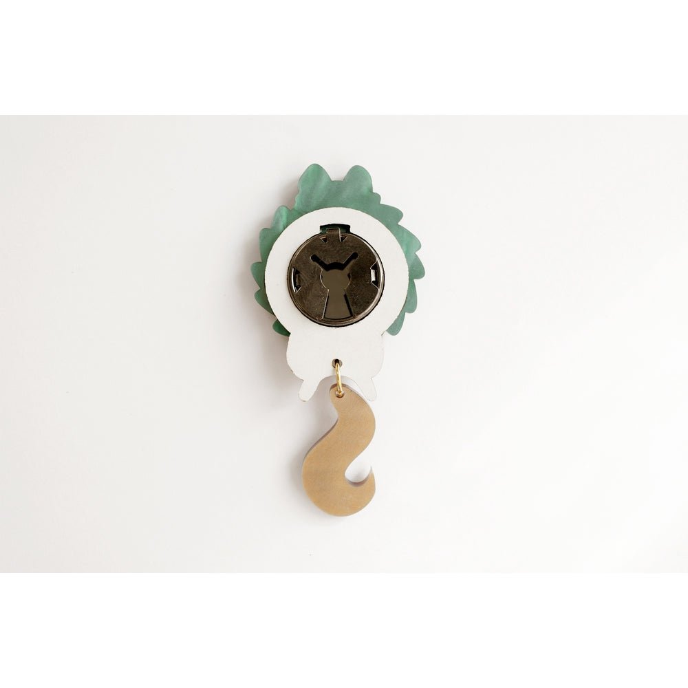 Squirrel in A Christmas Wreath Button Cover by Laliblue by Quirks! at Shirley Shoppe