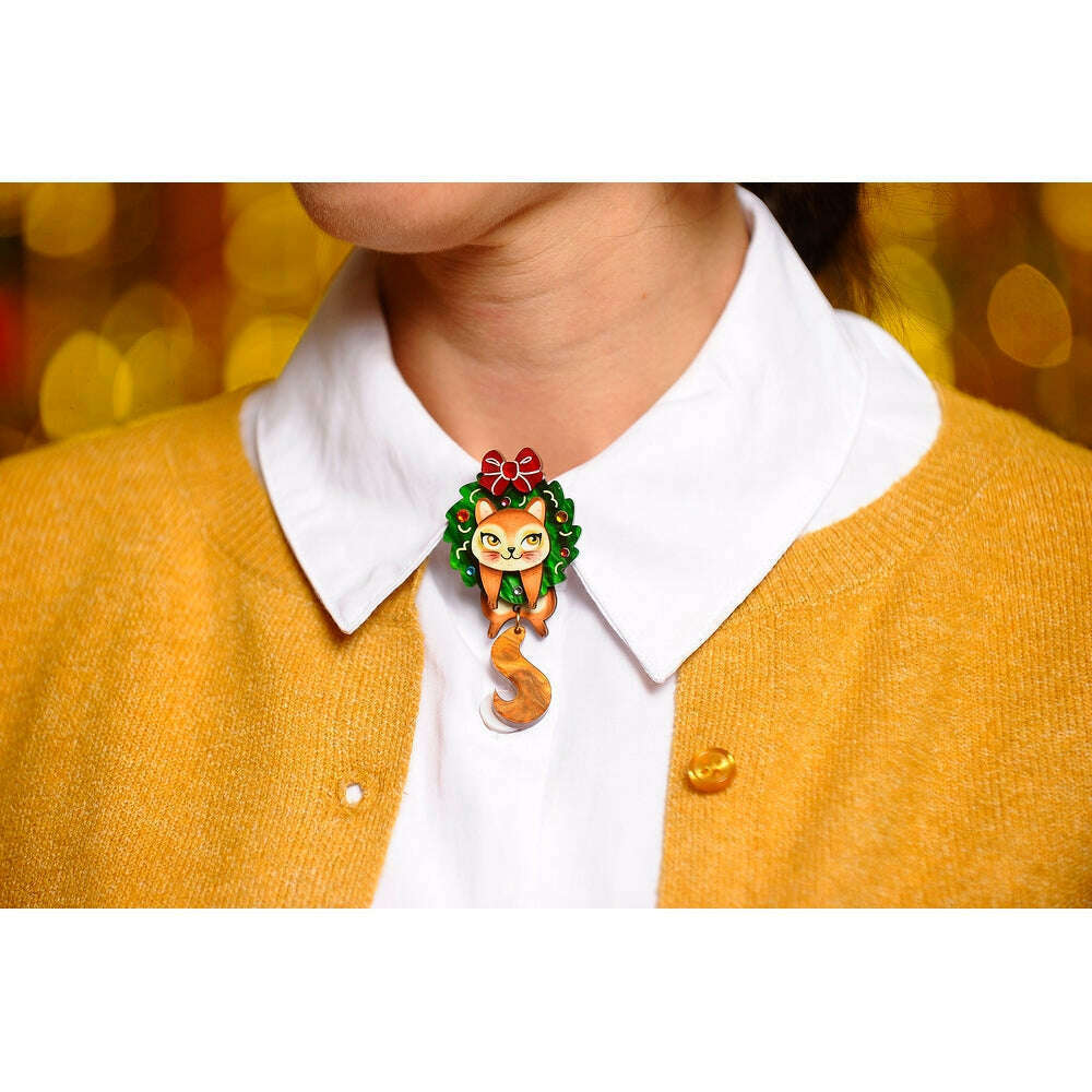 Squirrel in A Christmas Wreath Button Cover by Laliblue