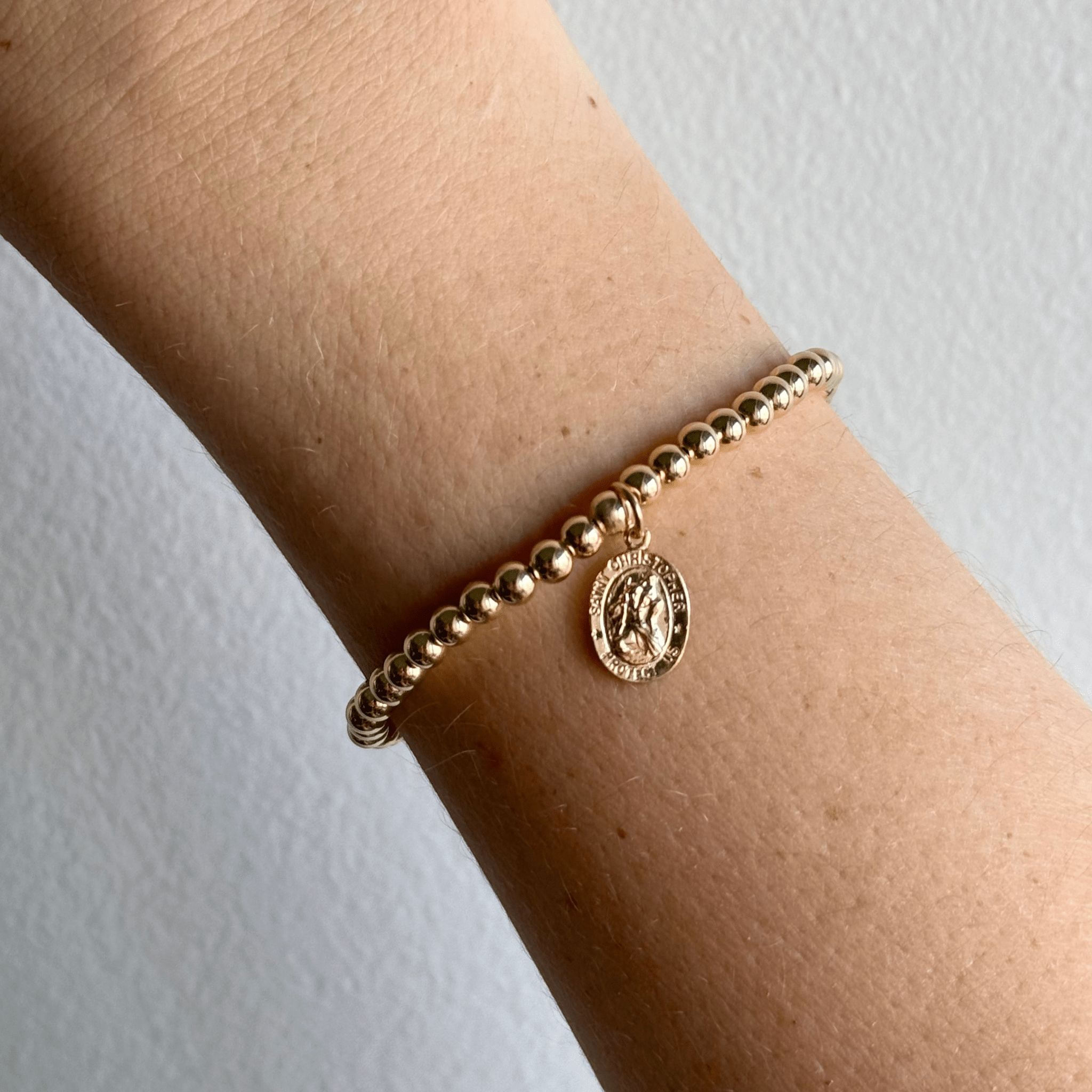 st. christopher juno bracelet (4mm) by Cuffed by Nano LLC at Shirley Shoppe