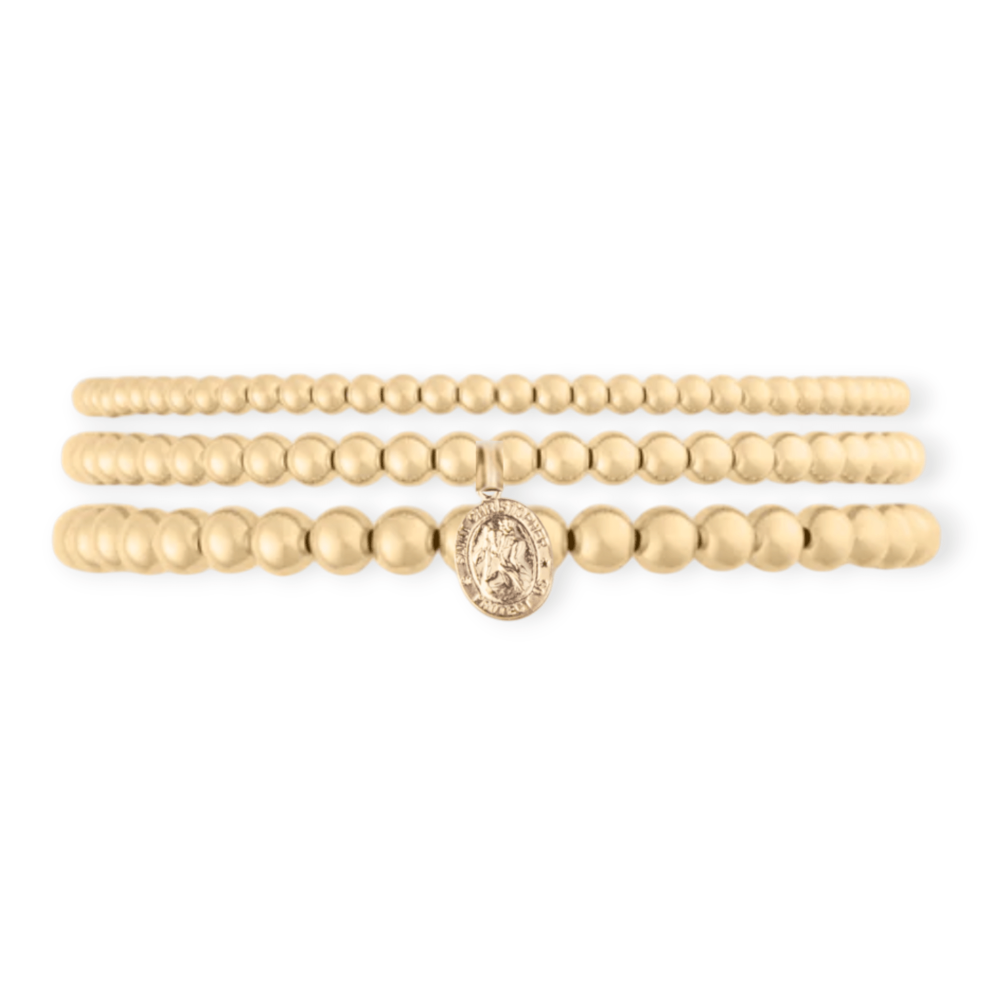 st. christopher juno bracelet triple stack (3+4+5mm) by Cuffed by Nano LLC at Shirley Shoppe