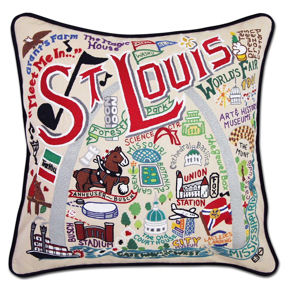 St. Louis Hand - Embroidered Pillow by CatStudio by Quirks! at Shirley Shoppe