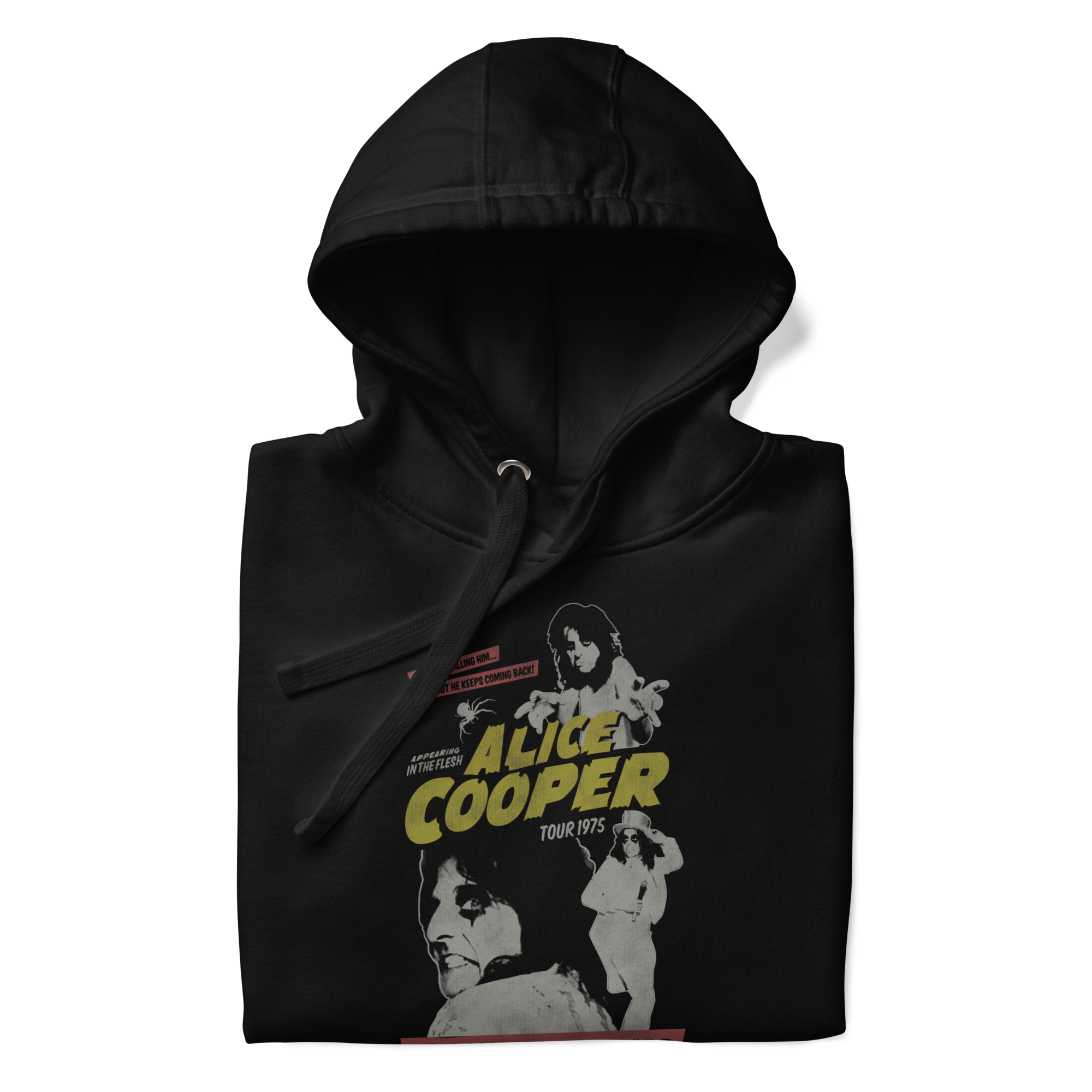 MERCHMOMENT Alice Cooper 1975 Tour Vintage Hoodie [Apparel]