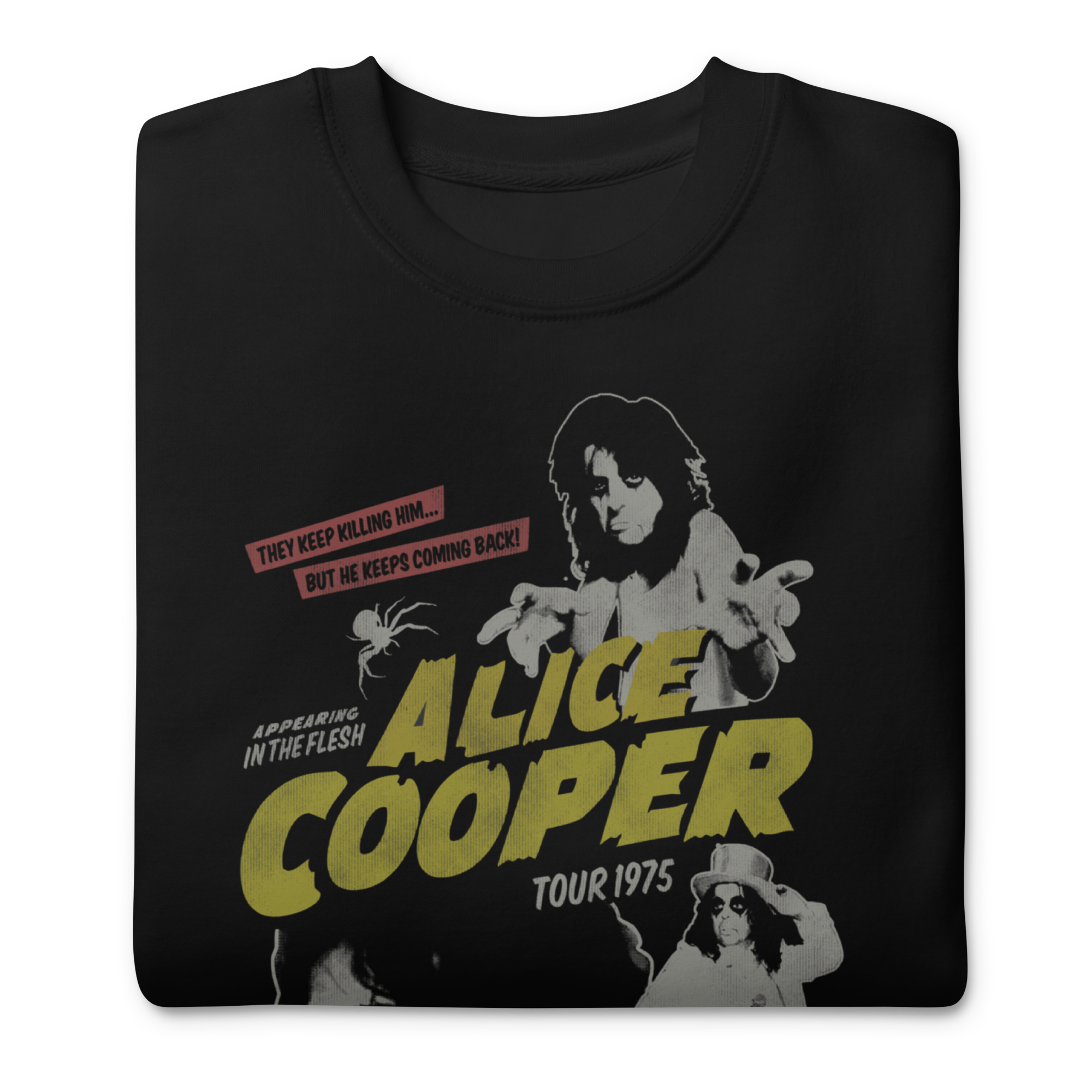 MERCHMOMENT Alice Cooper 1975 Tour Vintage Sweatshirt [Apparel]