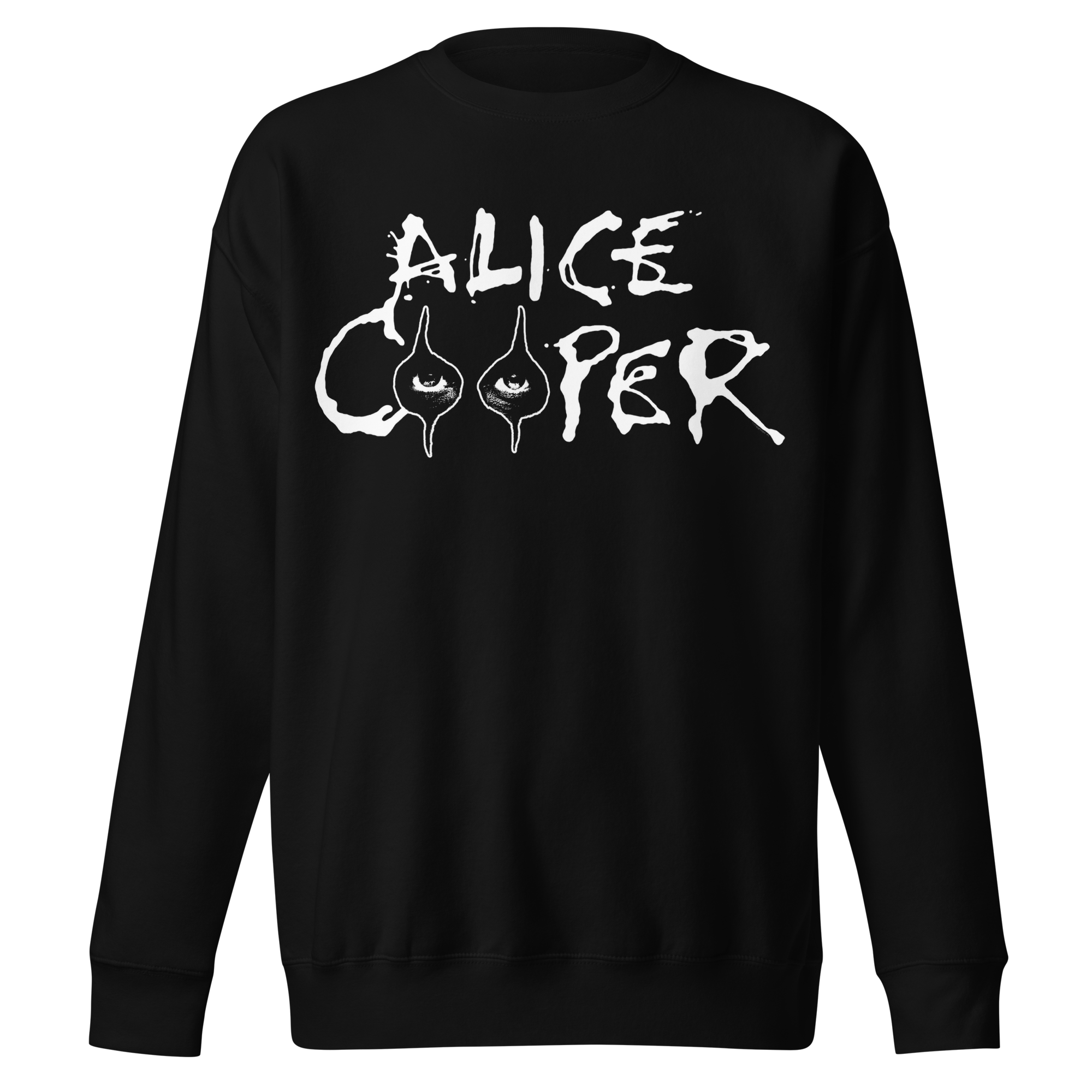MERCHMOMENT Alice Cooper Big Eyes Jumbo Print Sweatshirt [Apparel]