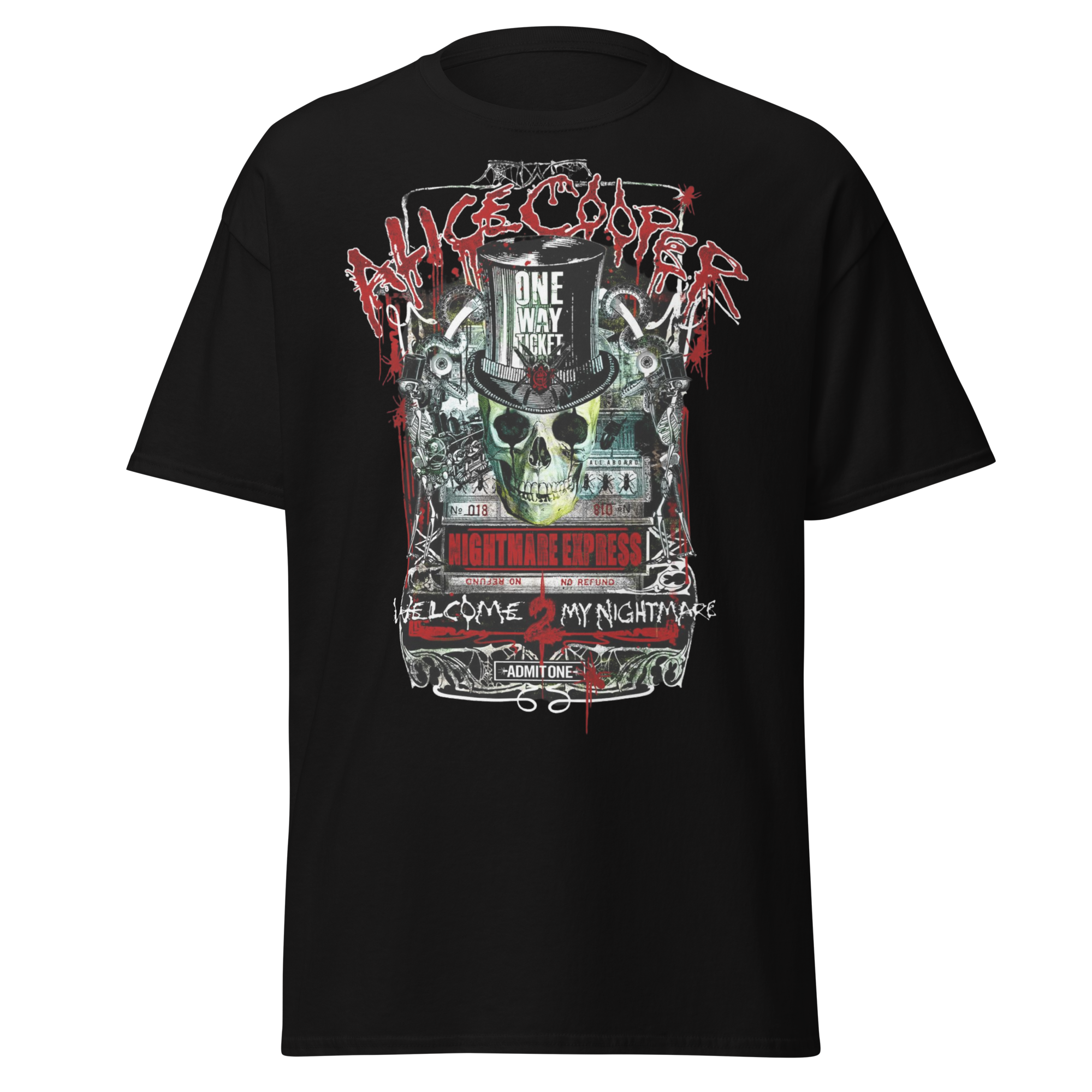 MERCHMOMENT Alice Cooper Nightmare Express Jumbo Print T-Shirt [Apparel]