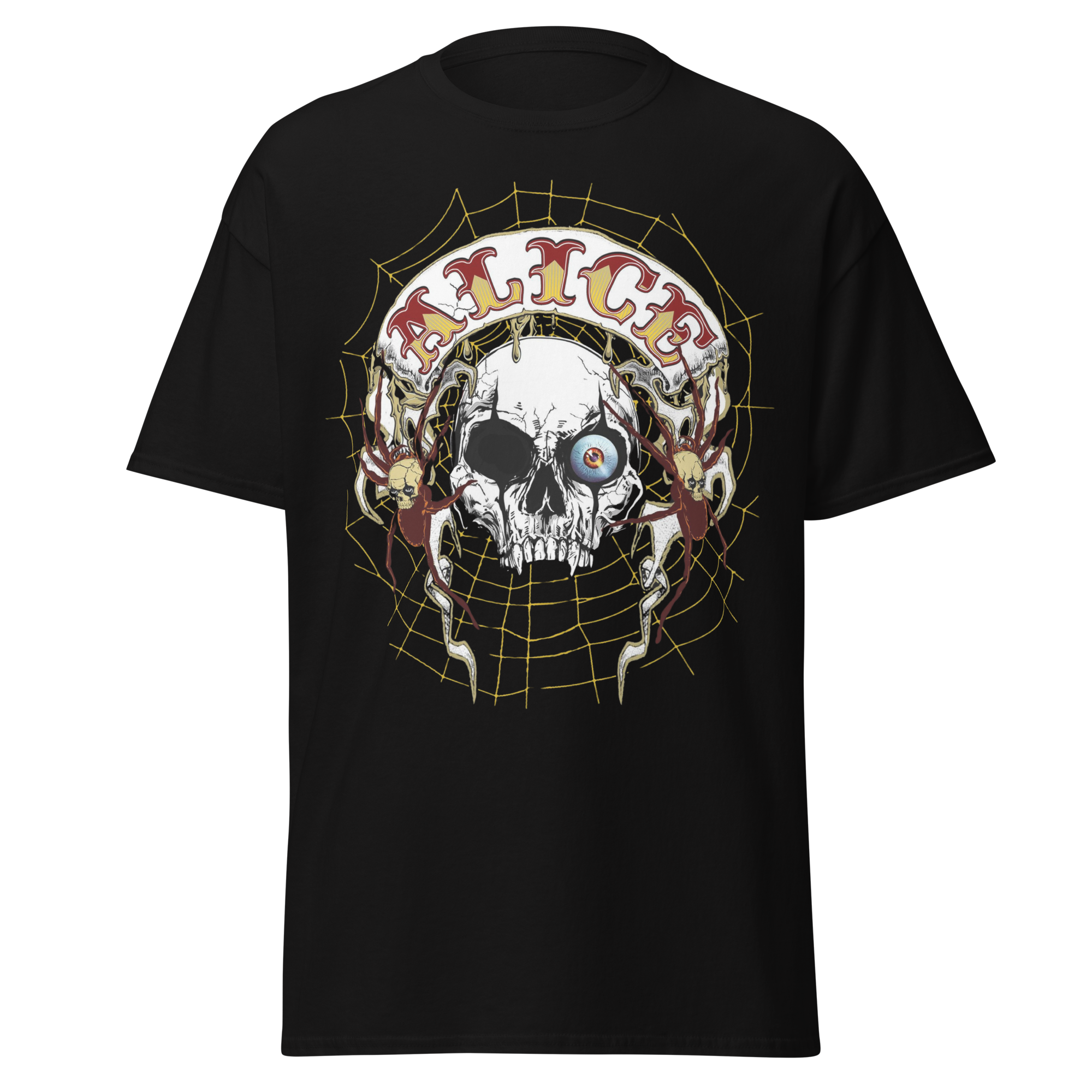MERCHMOMENT Alice Cooper One Eyed Skull Jumbo Print T-Shirt [Apparel]