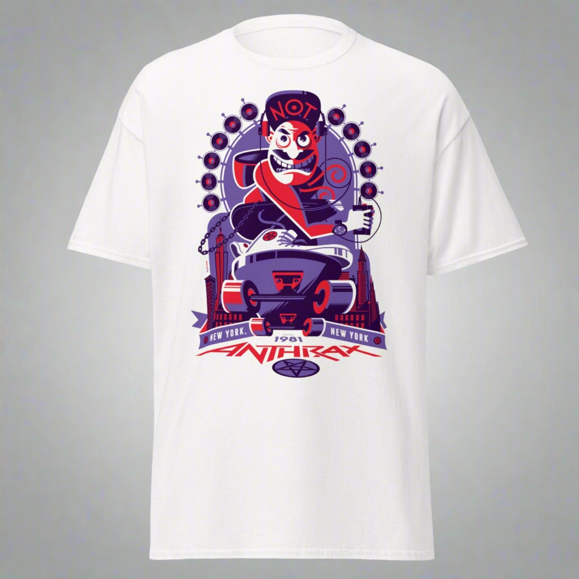 MERCHMOMENT Anthrax - New York 81 Tour Jumbo Print T-Shirt [Apparel]