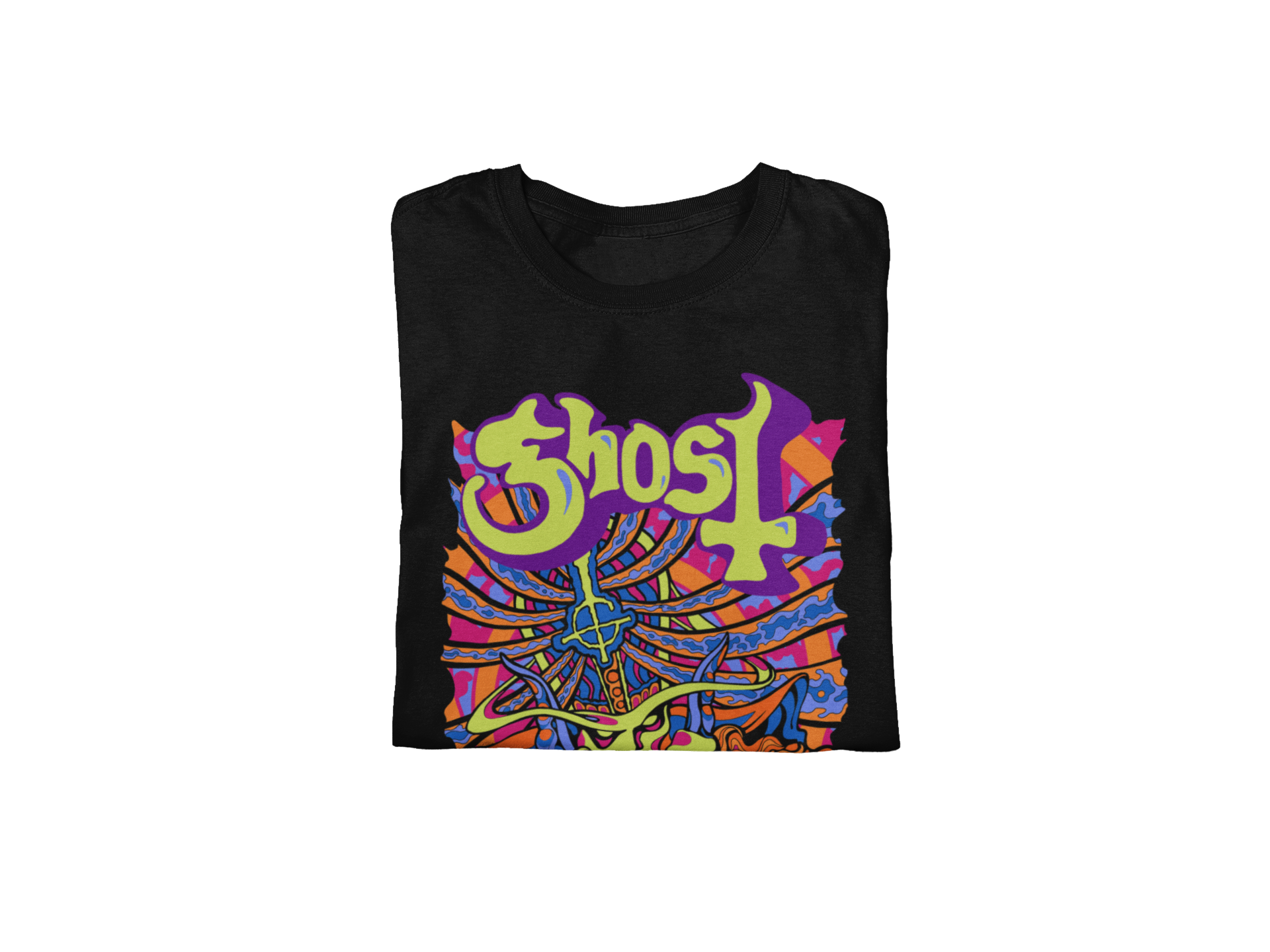 MERCHMOMENT Ghost - Stained Glass Jumbo Print T-Shirt [Apparel]