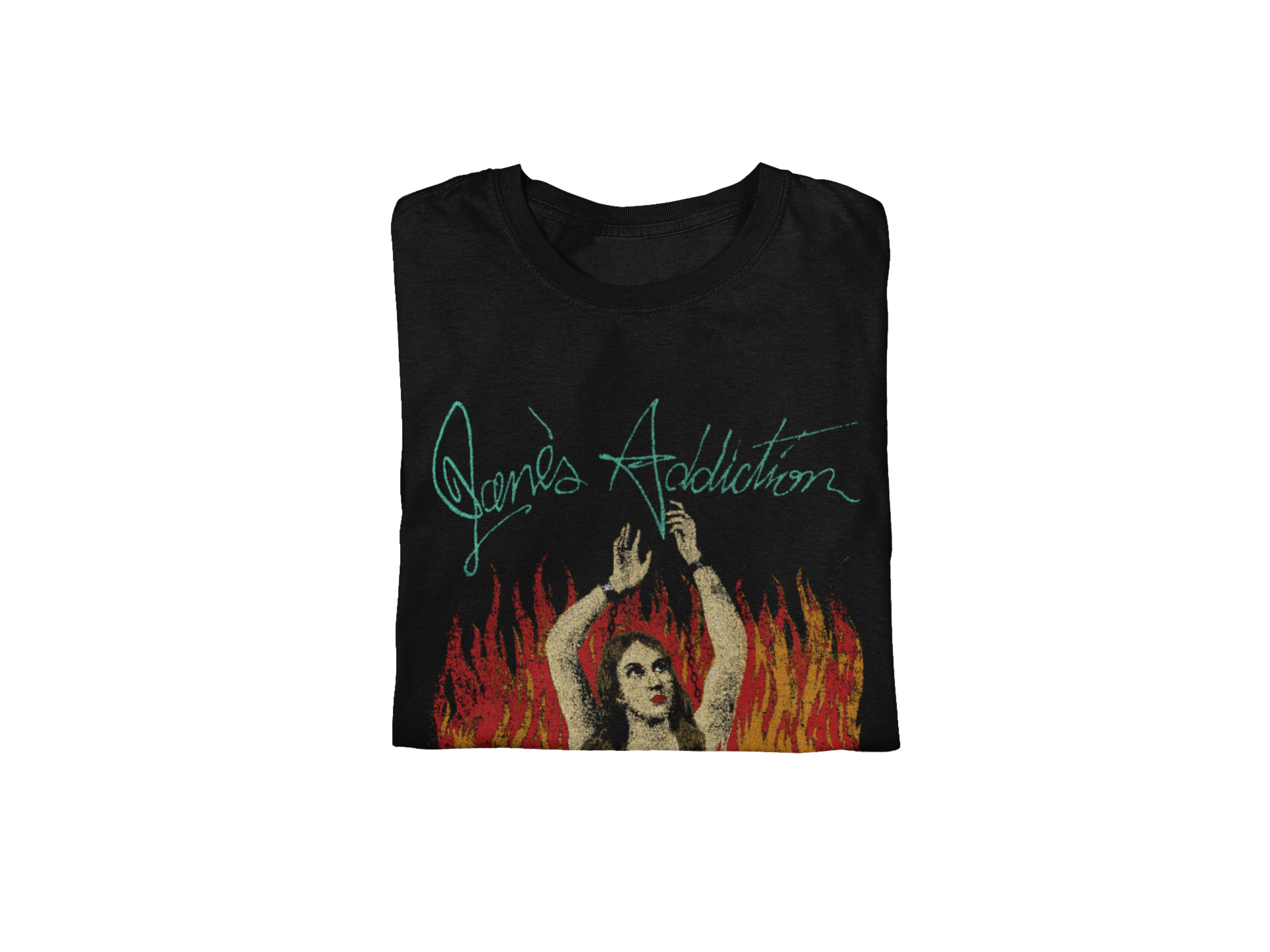 MERCHMOMENT Jane's Addiction - Flames Jumbo Print T-Shirt [Apparel]