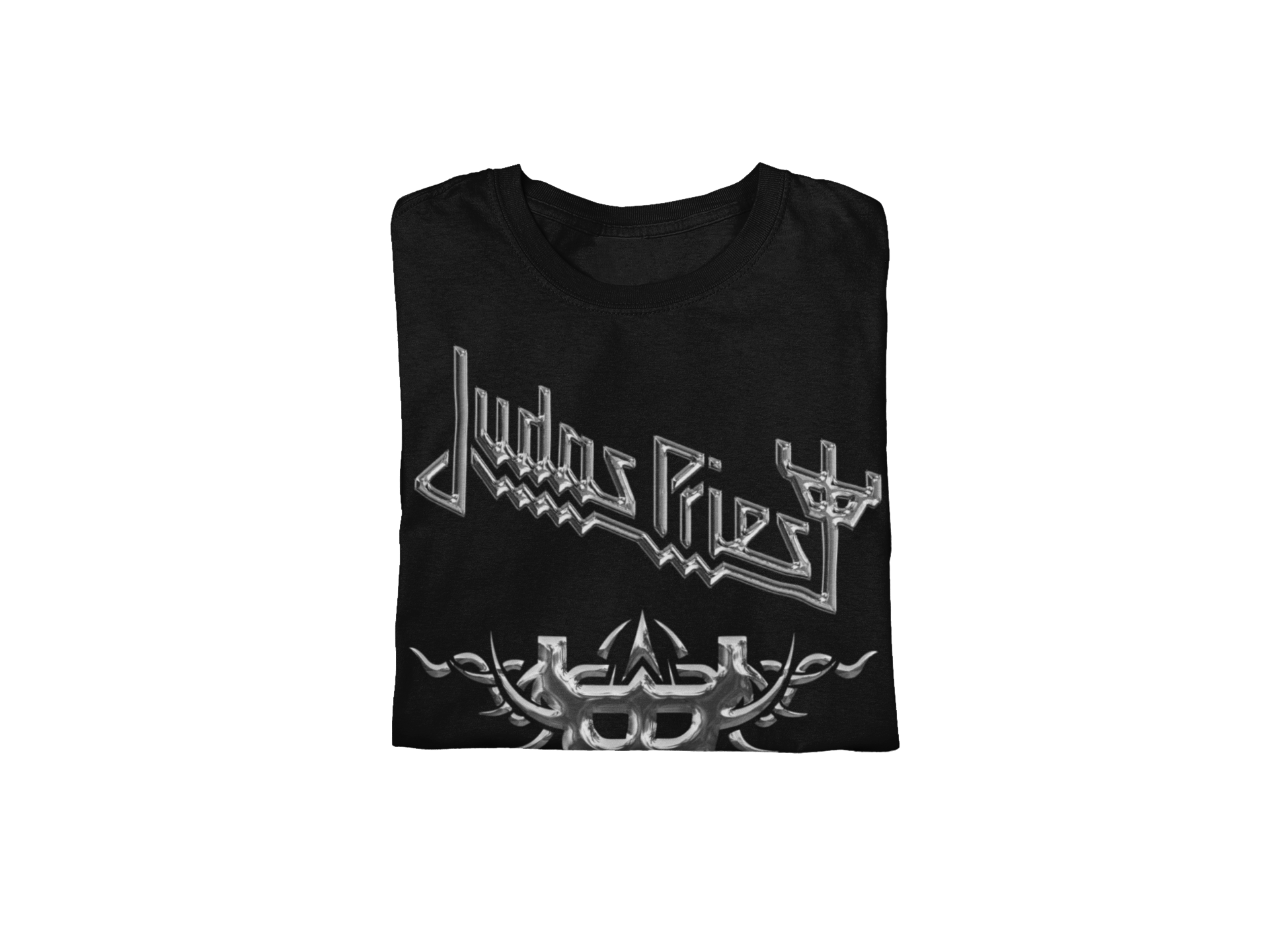 MERCHMOMENT Judas Priest - Liquid Metal Logo Jumbo Print T-Shirt [Apparel]