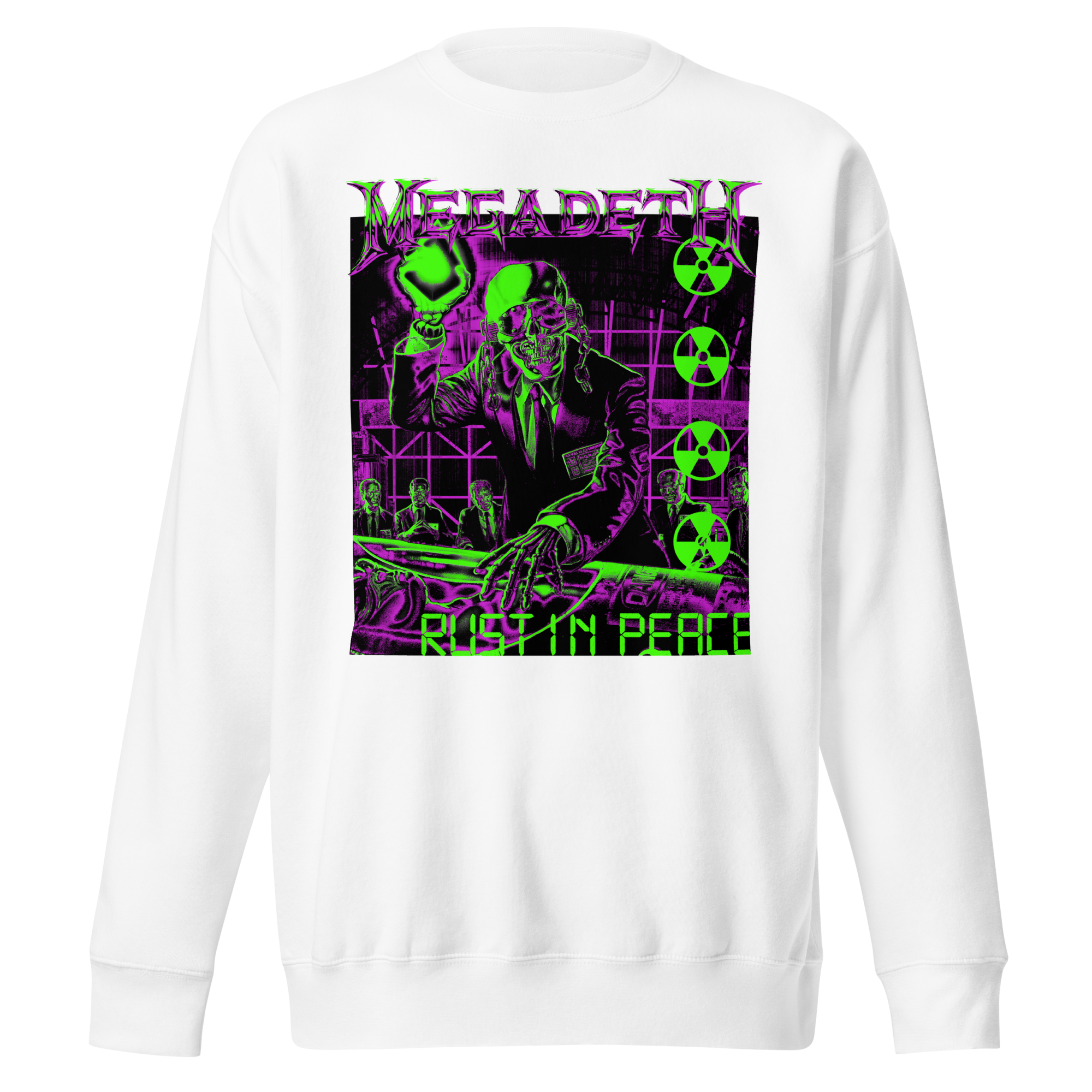 MERCHMOMENT Megadeth Neon Rust in Peace Jumbo Print Sweatshirt [Apparel]