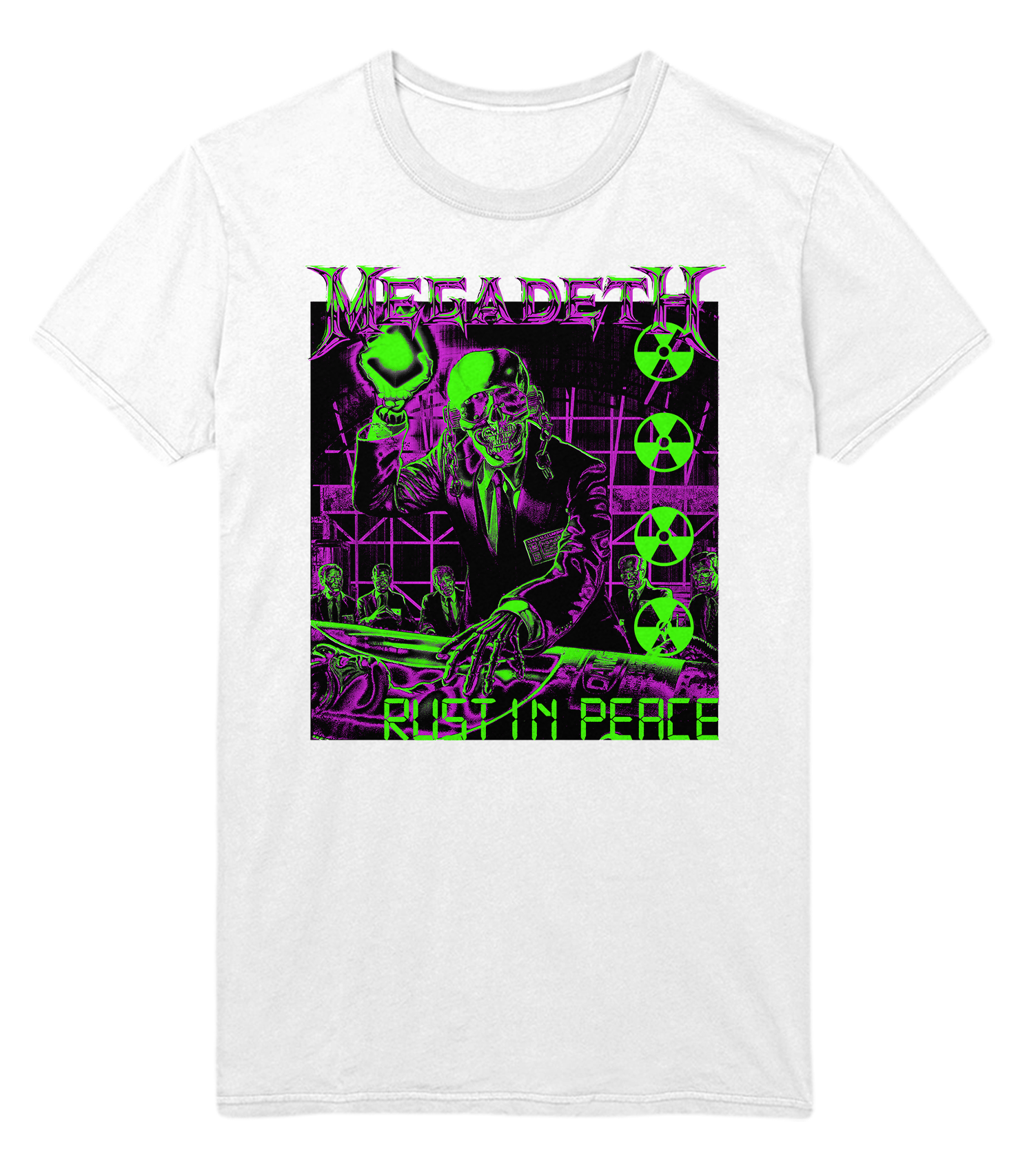 MERCHMOMENT Megadeth Neon Rust in Peace Jumbo Print T-Shirt [Apparel]