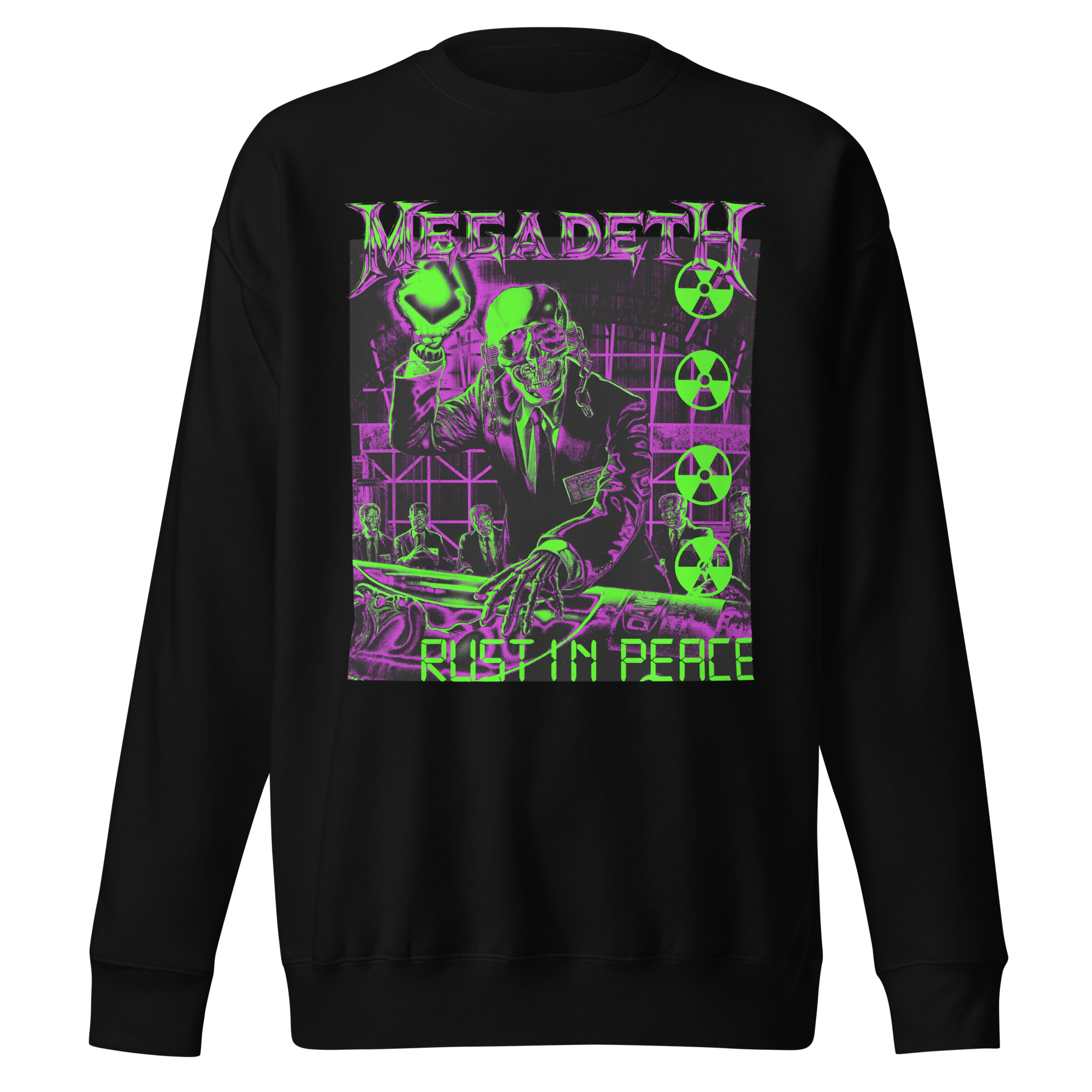 MERCHMOMENT Megadeth Neon Rust Jumbo Print Sweatshirt [Apparel]
