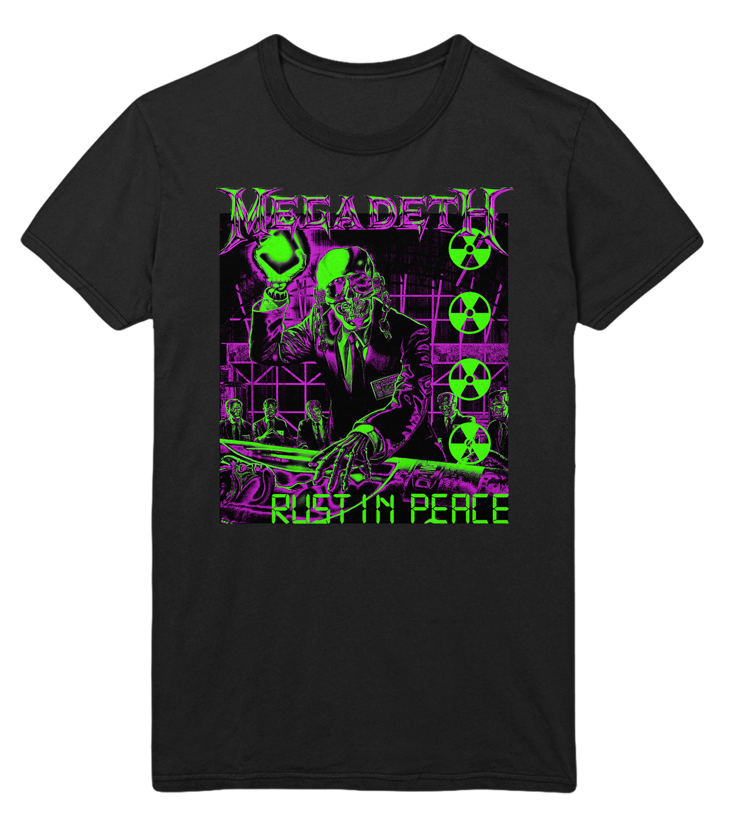 MERCHMOMENT Megadeth Neon Rust Jumbo Print T-Shirt [Apparel]