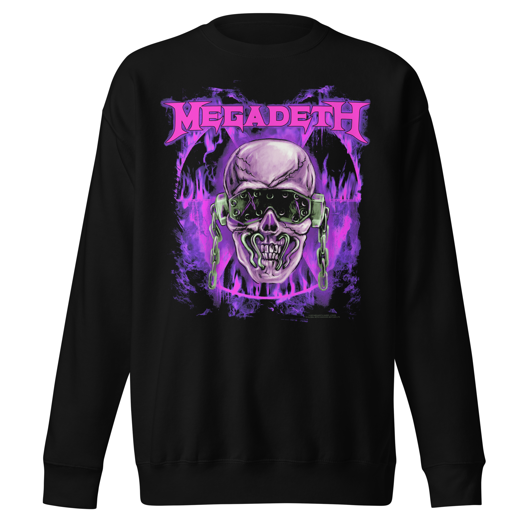 MERCHMOMENT Megadeth Purple Nuclear Jumbo Print Sweatshirt [Apparel]