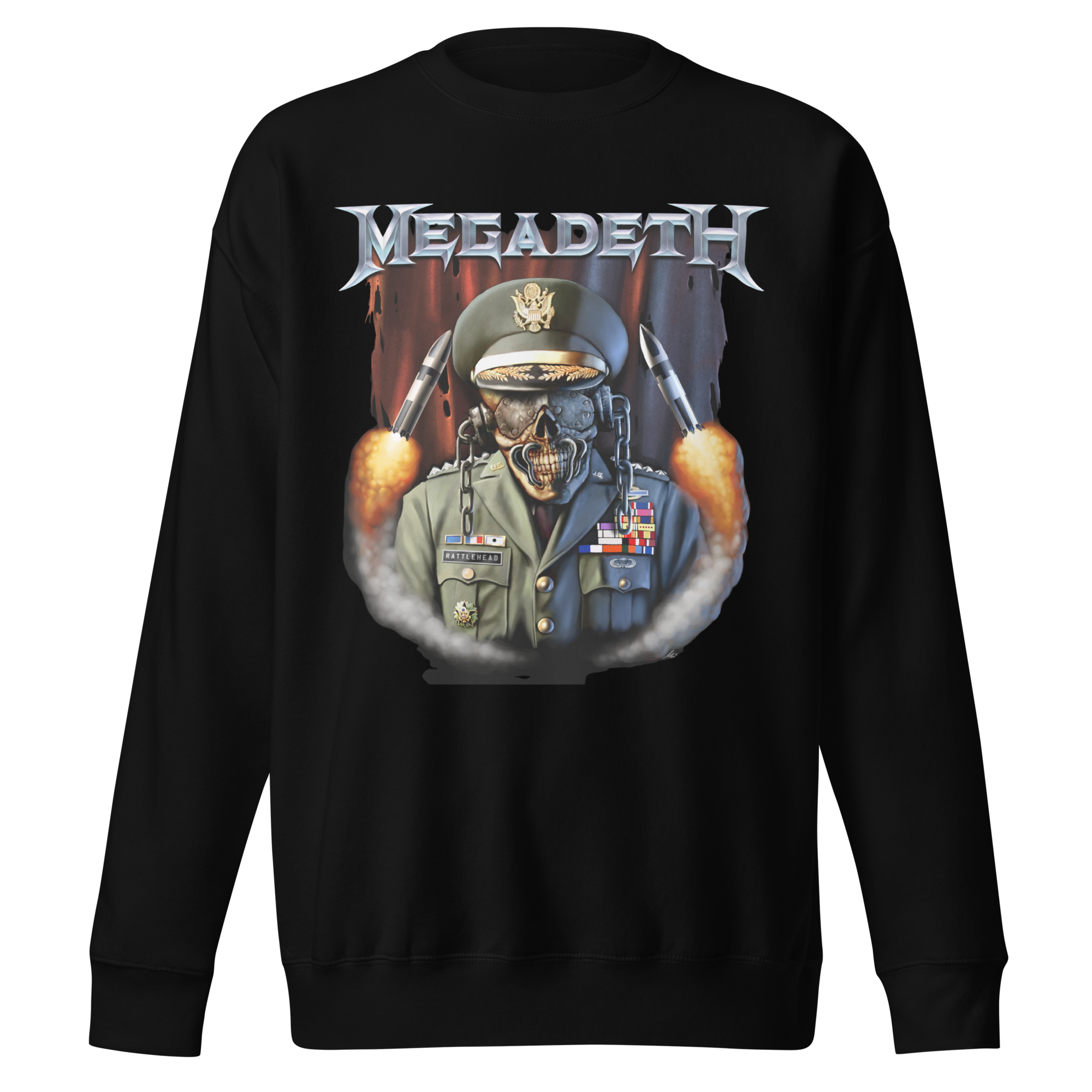 MERCHMOMENT MegaDeth - Rattlehead Vic Jumbo Print Sweatshirt [Apparel]