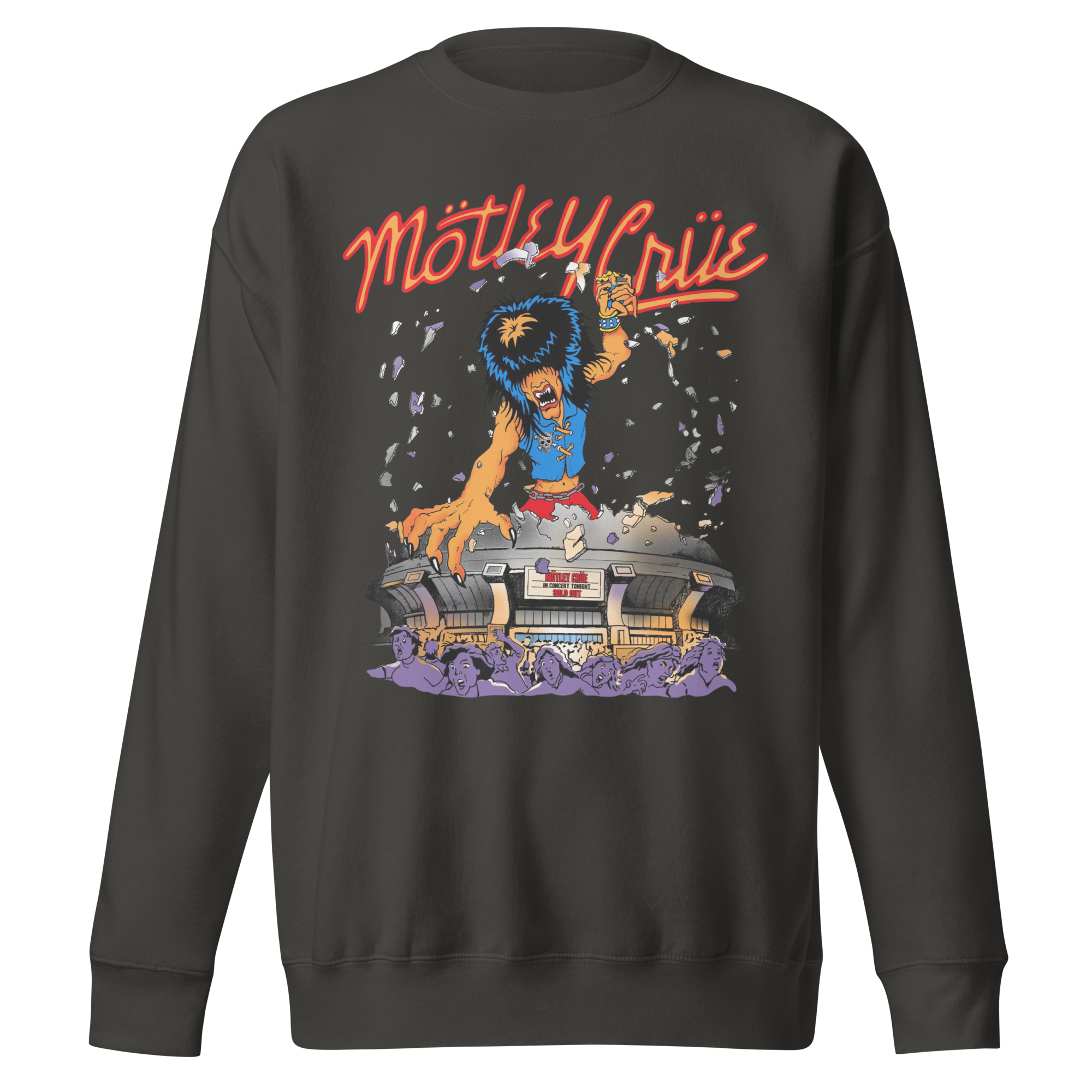 MERCHMOMENT Motley Crue Allister Dome Jumbo Print Sweatshirt [Apparel]