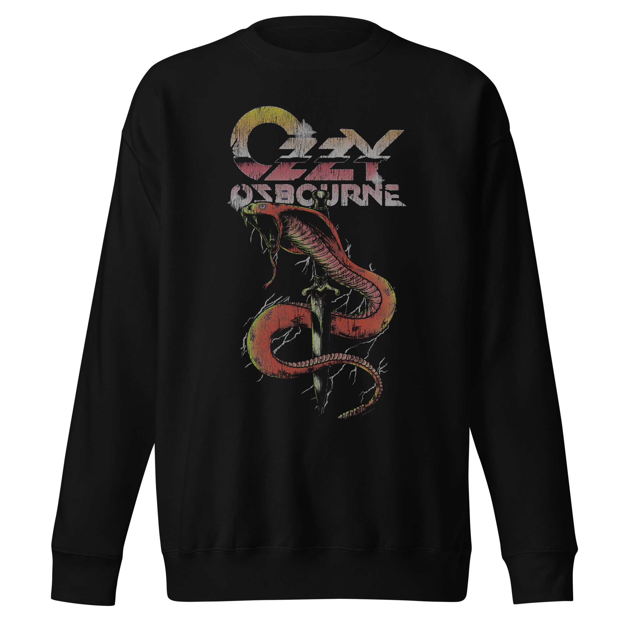 MERCHMOMENT Ozzy Osbourne Snake Bite Jumbo Print Sweatshirt [Apparel]
