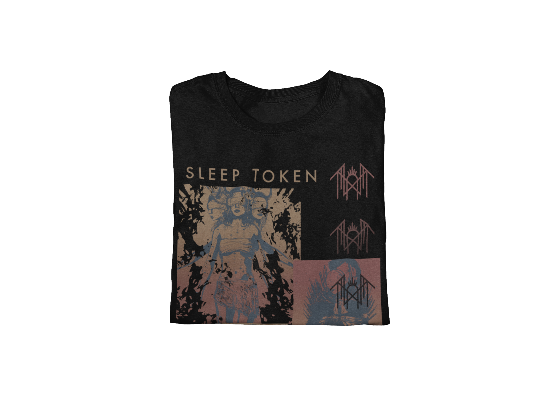 MERCHMOMENT Sleep Token Multi Hit Jumbo Print T-Shirt [Apparel]