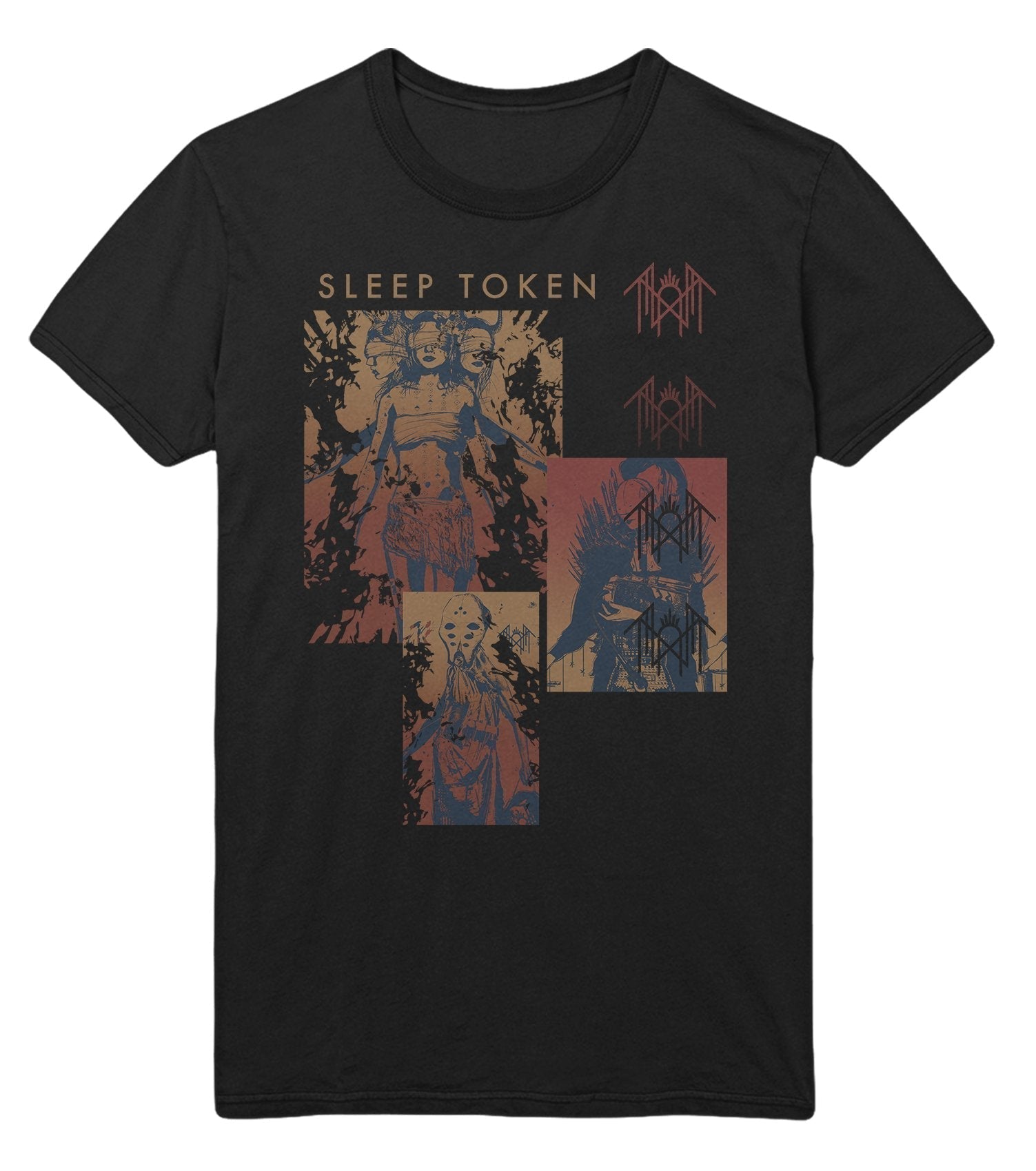 MERCHMOMENT Sleep Token Multi Hit Jumbo Print T-Shirt [Apparel]