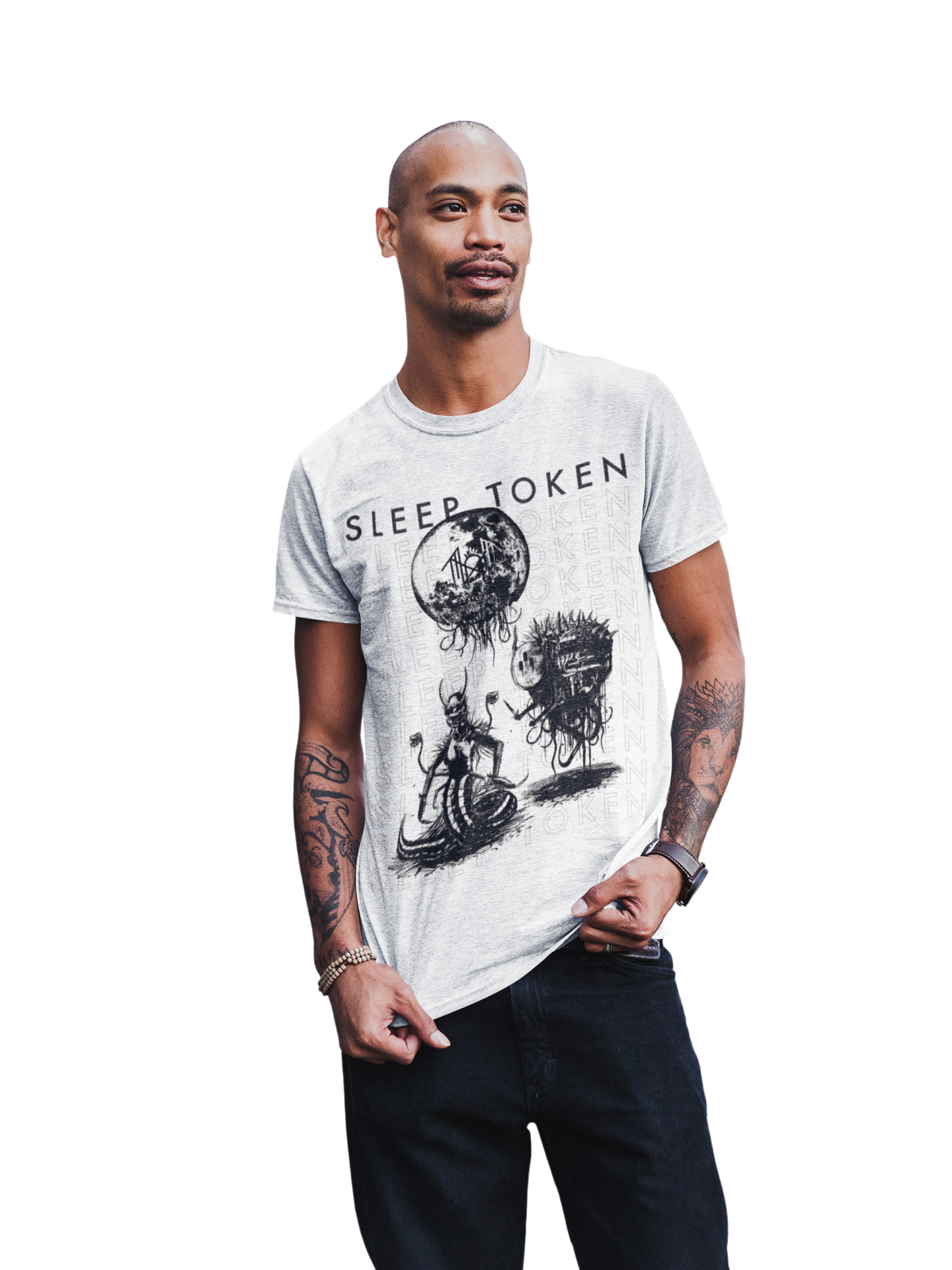 MERCHMOMENT Sleep Token Take Me Back Jumbo Print T-Shirt [Apparel]
